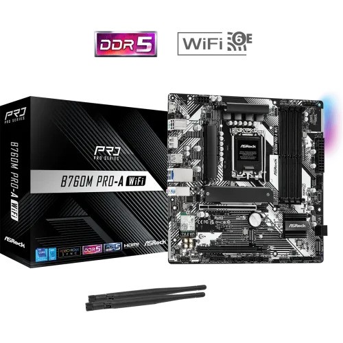 ASRock B760M Pro-A WiFi DDR5 Micro ATX Motherboard