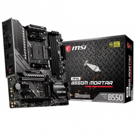 MSI MAG B550M Mortar AMD Micro ATX Gaming Motherboard (China Version)