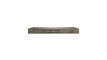 Tenda TEF1218P 16-Port 10/100Mbps + 2 Gigabit Smart PoE Switch