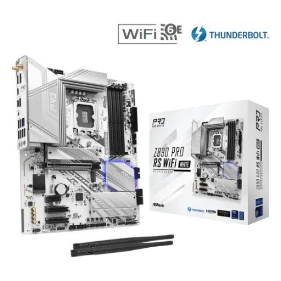 ASRock Z890 Pro RS WiFi White LGA1851 DDR5 ATX Motherboard