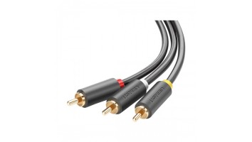 Ugreen 3RCA Male to Male 1.5 Meter Black Cable #10524