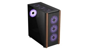 PC POWER WOOD MESH BK Casing With 4 FANS