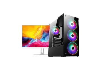 Ryzen 7 5700G White Gaming PC with 22 Inch Monitor