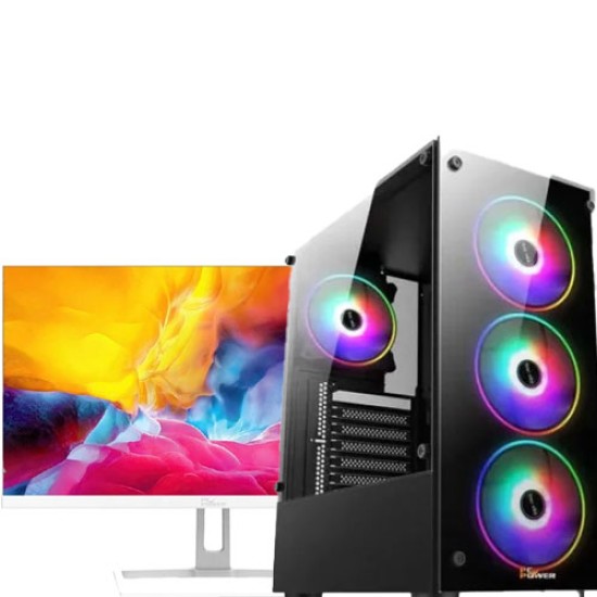 Ryzen 7 5700G White Gaming PC with 22 Inch Monitor