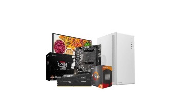 AMD Ryzen 5 5600G Desktop Computer With 22 Inch IPS Monitor