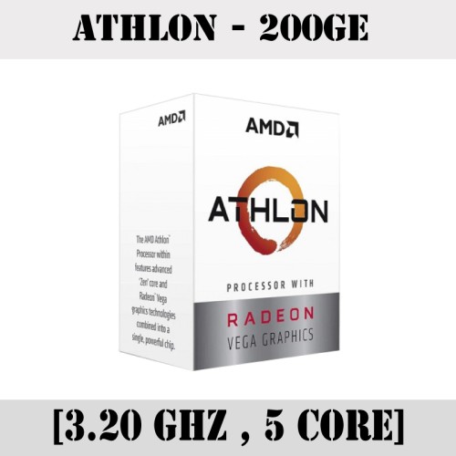 AMD Athlon 200GE Processor Vega 3 Graphics 