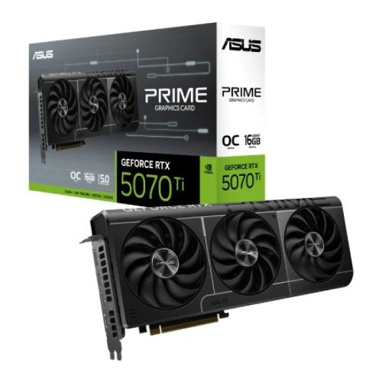ASUS PRIME GeForce RTX 5070 Ti 16GB GDDR7 OC Edition Graphics Card