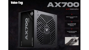 VALUE-TOP AX700 REAL 700 WATT 82% EFFICIENCY APFC POWER SUPPLY