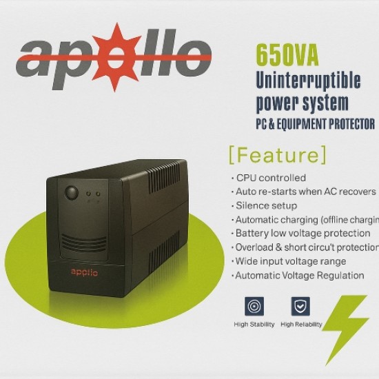 Apollo 1065A/1065 650VA Offline UPS with Plastic Body