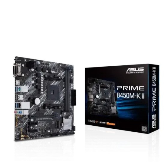 Asus PRIME B450M-K II DDR4 AMD AM4 micro ATX Motherboard