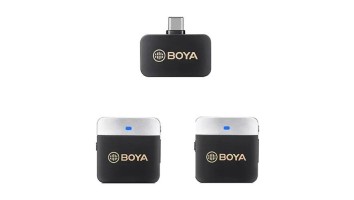 Boya BY-M1V4 2.4GHz Dual-Channel Wireless Microphone System For Android Device