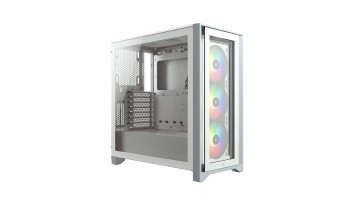 Corsair iCUE 4000X RGB Tempered Glass Mid-Tower ATX Casing (White)