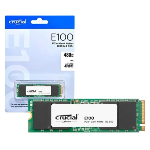 Crucial M.SSD E100 480GB M.2 2280 NVMe Gen4 x4 PCIe SSD
