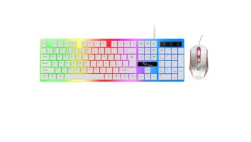 G21B RGB Keyboard Mouse White Combo 