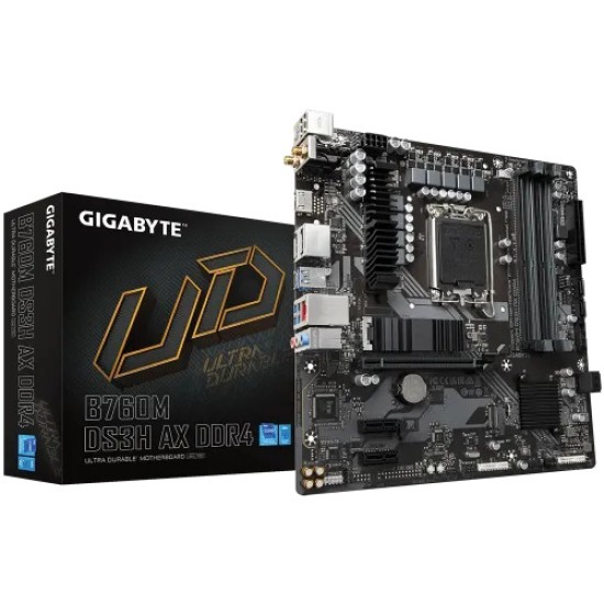 GIGABYTE B760M DS3H AX DDR4 mATX Motherboard