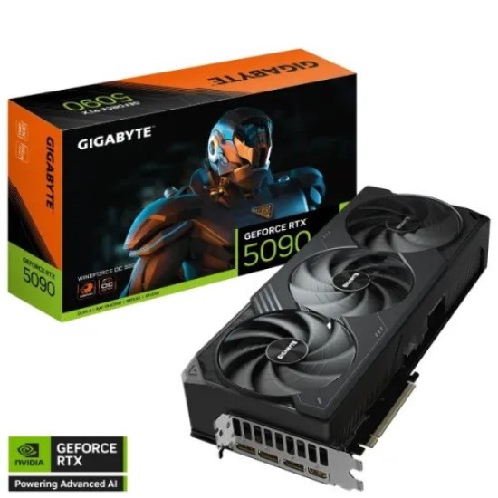 GIGABYTE GeForce RTX 5090 WINDFORCE OC 32GB GDDR7 Graphics Card