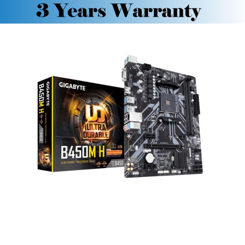 GIGABYTE B450M H Ultra Durable AMD AM4 Micro-ATX Motherboard