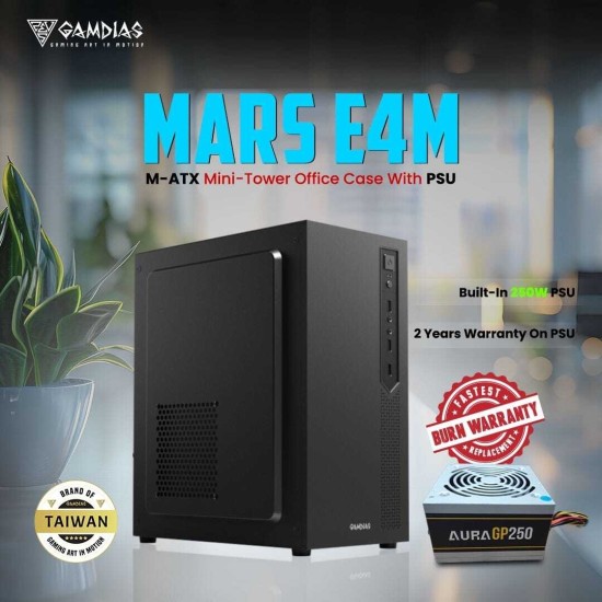 Gamdias MARS E4M mATX Micro Tower Casing With PSU