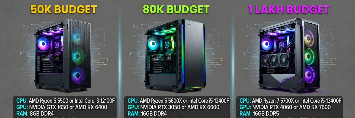 Gaming PC Build Guide Bangladesh 2026 (50K, 80K & 1 Lakh Budget)
