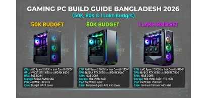 Gaming PC Build Guide Bangladesh 2026 (50K, 80K & 1 Lakh Budget)