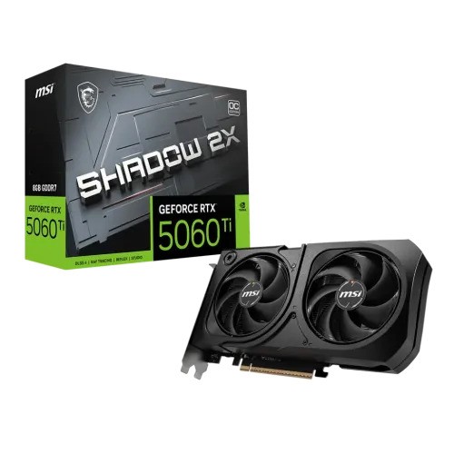 MSI GeForce RTX 5060 Ti 8G SHADOW 2X OC PLUS 8GB GDDR7 Graphics Card