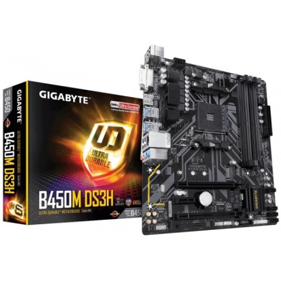 Gigabyte B450M DS3H V2 AM4 AMD Micro ATX Motherboard