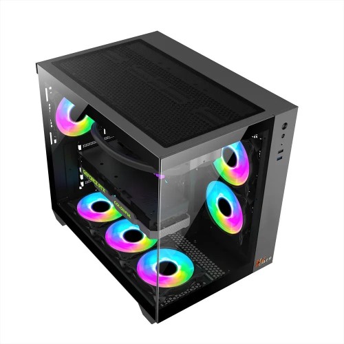 PC POWER ICELAND BK Casing With 6 FANS and 650W PSU