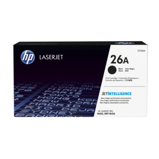 HP 26A Black Original LaserJet Toner Cartridge (For M402DN)