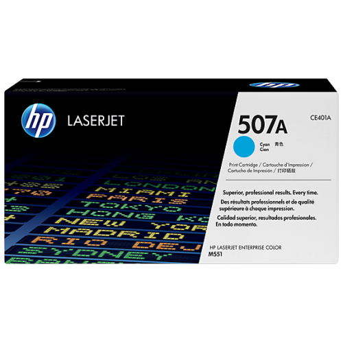 HP 507A Cyan Original LaserJet Toner Cartridge (For CLJ M551N, D, DN)