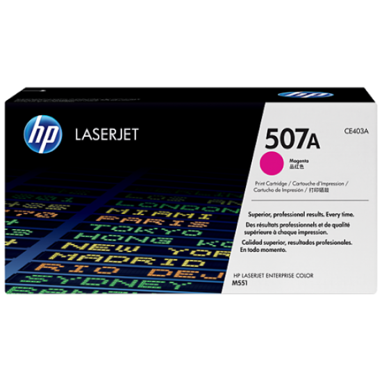 HP 507A Magenta Original LaserJet Toner Cartridge (For CLJ M551N, D, DN)