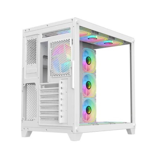 PC Power ICEBERG V2 White With 650W PSU AND 10 FANS Gaming Case