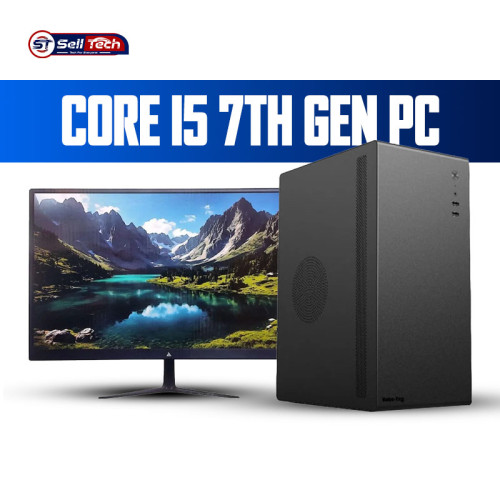 Intel Core i5 7th Gen Budget PC Full Set – 8GB RAM, 128GB SSD & Atlas 22" IPS Monitor