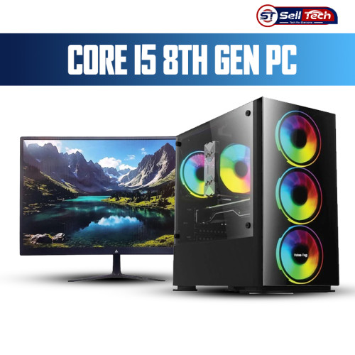 Intel Core i5 8th Gen Desktop Computer with 22 Inch Monitor 