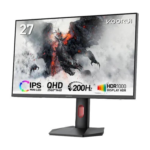 KOORUI S2721PM 27" 2K QHD 200Hz 1ms QD Mini-LED Gaming Monitor