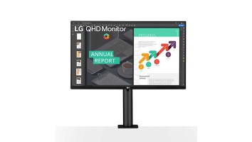 LG 27QN880 27 Inch 2K QHD IPS Ergo Black Monitor