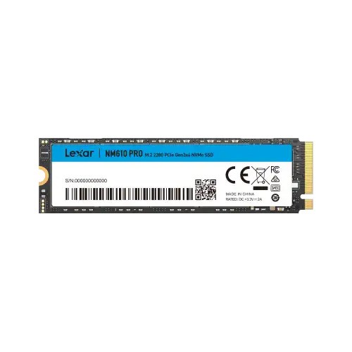 Lexar NM610 PRO 500GB M.2 2280 PCIe Gen 3x4 NVMe SSD