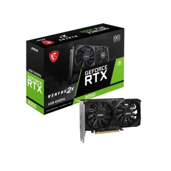MSI GeForce RTX 3050 VENTUS 2X E 6G OC GDDR6 Graphics Card