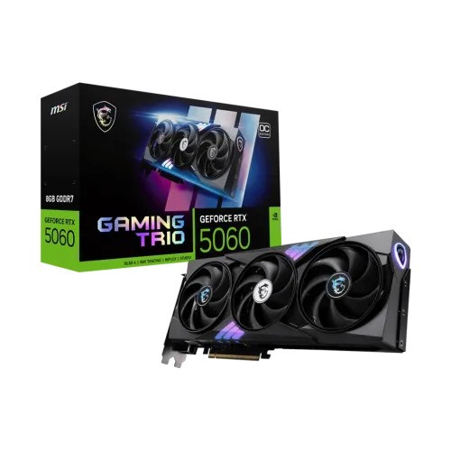 MSI GeForce RTX 5060 8G GAMING TRIO OC 8GB GDDR7 Graphics Card