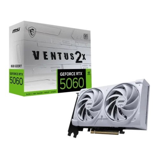 MSI GeForce RTX 5060 8G VENTUS 2X OC WHITE 8GB GDDR7 Graphics Card