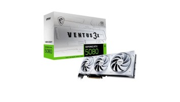 MSI GeForce RTX 5080 16G VENTUS 3X OC WHITE 16GB GDDR7 Graphics Card