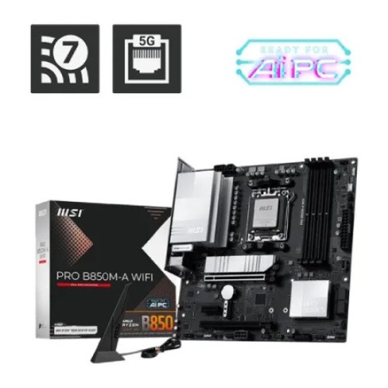 MSI PRO B850M-A WIFI AM5 mATX Motherboard