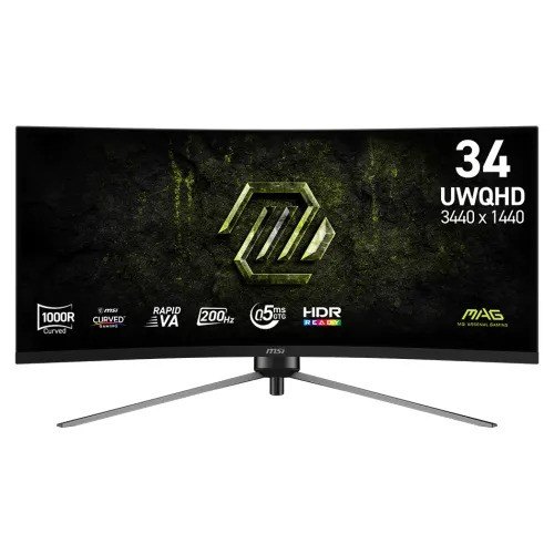 MSI MAG 345CQRF E20 34" 200Hz UWQHD Curved Gaming Monitor
