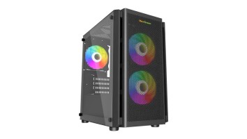 MaxGreen 5510-Mesh Mid-Tower M-ATX Gaming Case with PSU