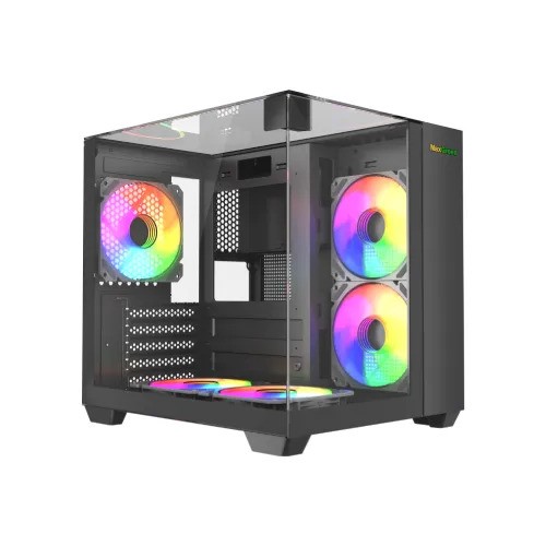 MaxGreen S275-33 Mid-Tower M-ATX Casing With 3x MaxGreen M59 ARGB Fan