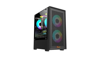 PC POWER DARK FLOW MESH X2 GAMING CASING BK WITH PSU