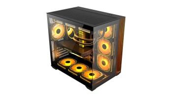 PC POWER DARK WOOD Casing With 10 FANS