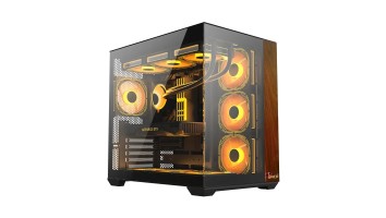PC POWER DARK WOOD Casing With 7 FANS and 650W PSU