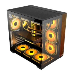 PC POWER DARK WOOD Casing With 7 FANS