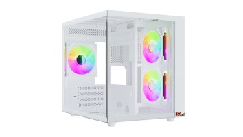 PC POWER ICE CUBE MINI V2 WH Casing With 5 FANS and 650W PSU