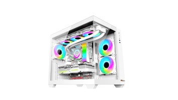 PC POWER ICELAND WH Casing With 6 FANS and 650W PSU